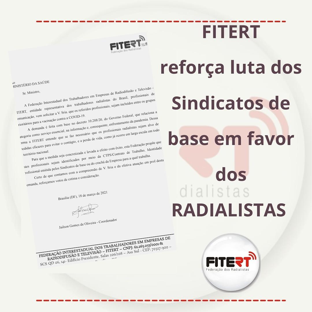 SOLICITAÇÃO DE INCLUSÃO DOS RADIALISTAS NOS GRUPOS PRIORITÁRIOS